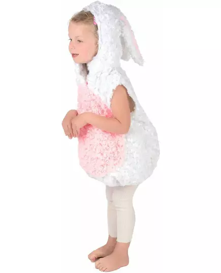 Vit och rosa kaninmaskeraddräkt utan ärmar barn, Storlek: 3-4 år(98-104 cm), image 3