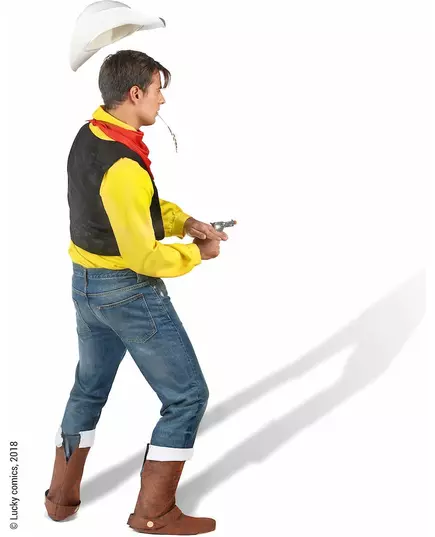 Lucky Luke™-maskeraddräkt vuxen, Storlek: X-Large, image 3