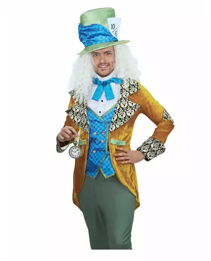 Lyxig excentrisk hattmakarmaskeraddräkt för herr, Storlek: L, image 3