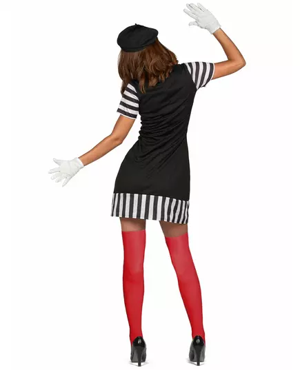 Mime-maskeraddräkt dam, Storlek: Large, image 3