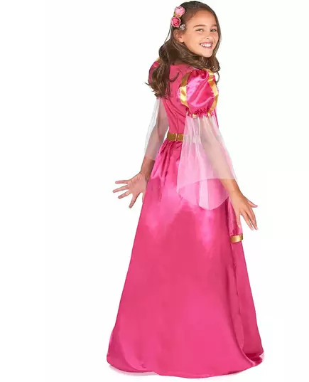 Rosa medeltida prinsessmaskeraddräkt flicka, Storlek: 7-9 år (120-130 cm), image 3