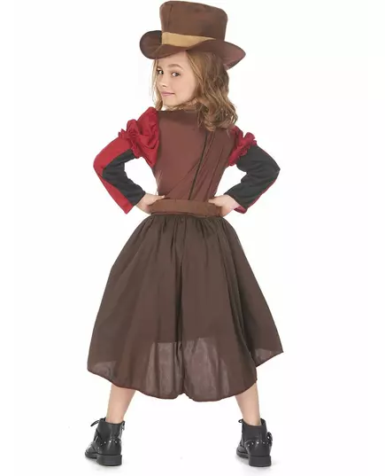 Lyxig steampunk-maskeraddräkt för flicka, Storlek: 4-6 år (110-120 cm), image 3