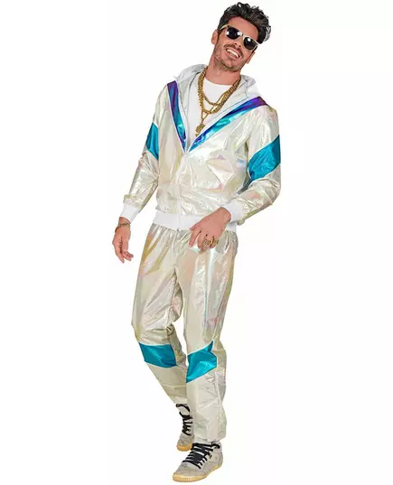 Holografisk träningsoverallmaskeraddräkt plus size, Storlek: X-Large, image 3