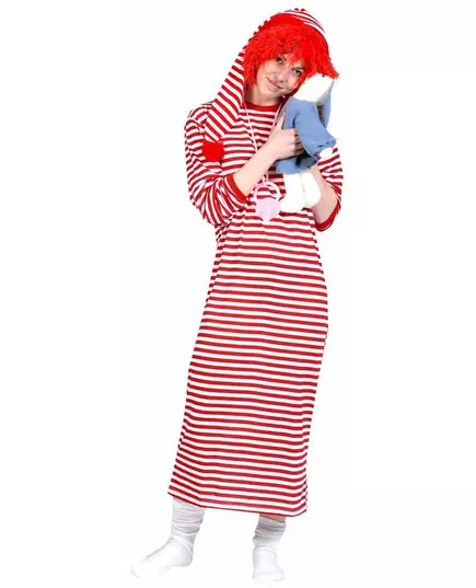 Lång klänning med röda och vita ränder, Storlek: X-Large, image 3
