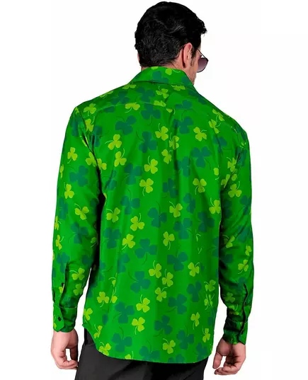 Långärmad skjorta med klöver Saint Patrick herr, Storlek: Large/X-Large, image 3