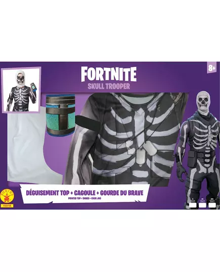 Klassiskt Skull Trooper Fortnite™-set tonåring, Storlek: 11-13 år (142-164 cm), image 4