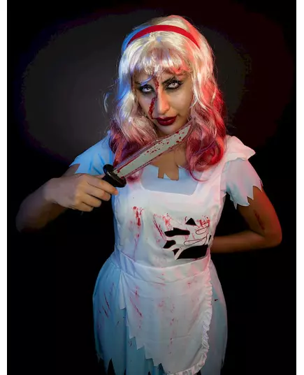 Blodig Alice-maskeraddräkt dam, Storlek: Large, image 4