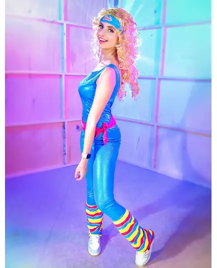 Barbie™-aerobicsmaskeraddräkt dam, Storlek: Medium, image 3