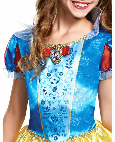 Klassisk Snövit™-maskeraddräkt barn, Storlek: 5-6 år (109 - 126 cm), image 3