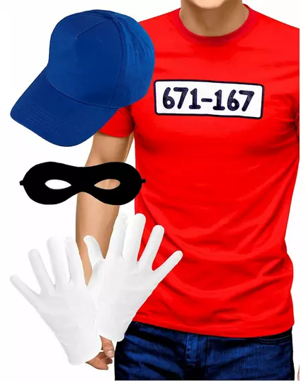 Maskeraddräkt inbrottstjuv herr, Storlek: X-Large, image 3
