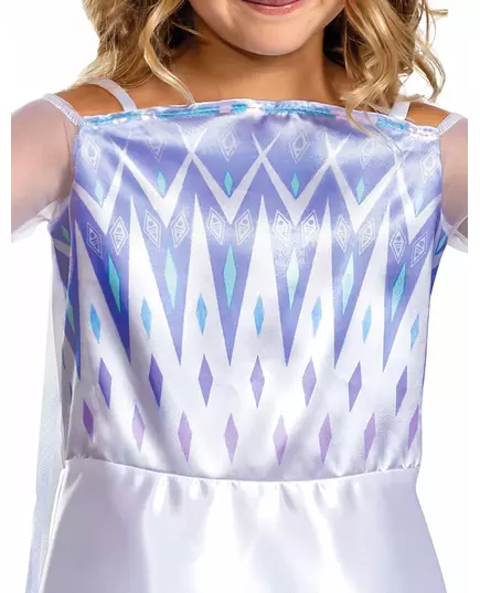 Klassisk vit maskeraddräkt Elsa från Frost 2™ flicka, Storlek: 5-6 år (109 - 126 cm), image 4