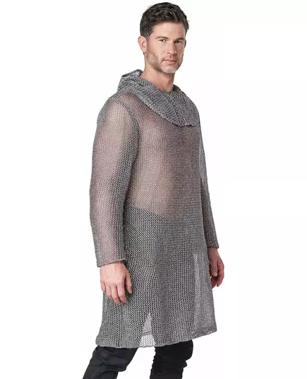 Lyxig maskeraddräkt med ringbrynja riddare vuxen, Storlek: Small/Medium, image 4