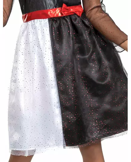 Klassisk maskeraddräkt Cruella™ flicka, Storlek: 5-6 år (109 - 126 cm), image 3