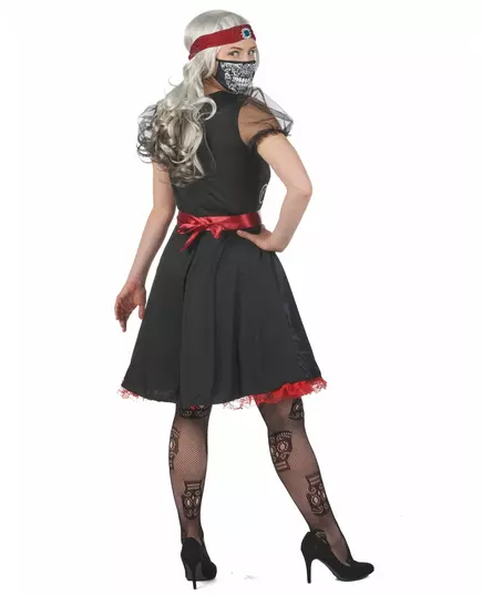 Maskeraddräkt spådam i svart och vitt dam, Storlek: X-Large, image 4