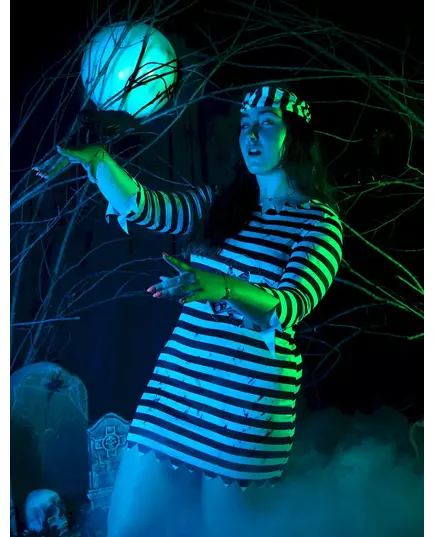 Skrämmande zombiefånge-maskeraddräkt dam, Storlek: Medium, image 4