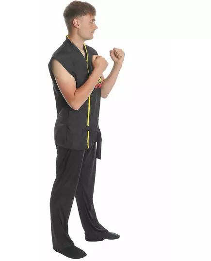 Svart karateelevmaskeraddräkt vuxen, Storlek: Medium, image 3