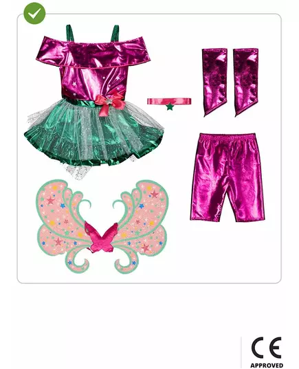 Flora Winx™-maskeraddräkt flicka, Storlek: 5-6 år (M), image 3