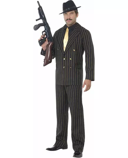 Randig gangster- och charlestonmaskeraddräkt herr, Storlek: Large, image 4