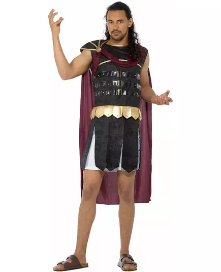 Svart och guldfärgad romersk gladiatormaskeraddräkt herr, Storlek: X-Large, image 4