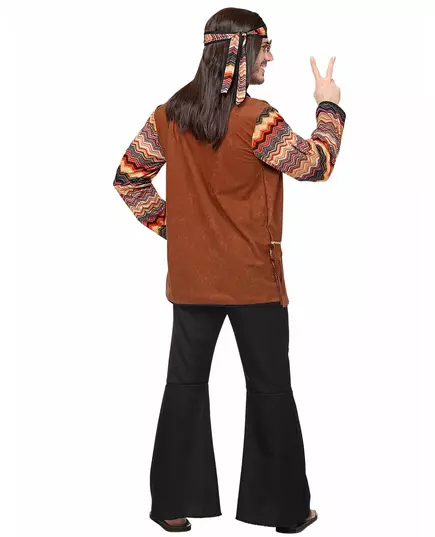 Hippiemaskeraddräkt med naturtema herr, Storlek: XX-Large, image 4