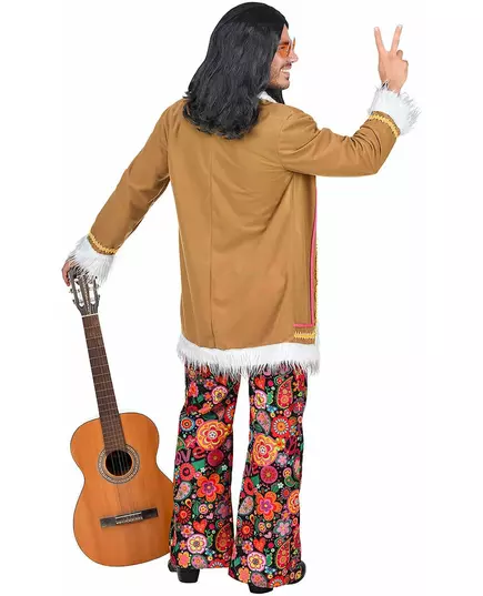 Hippiemaskeraddräkt Woodstock herr, Storlek: Medium, image 4