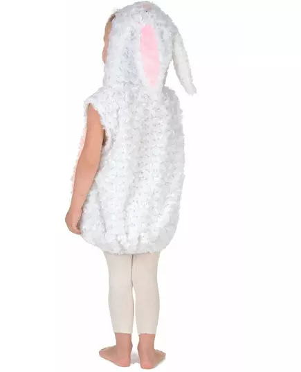 Vit och rosa kaninmaskeraddräkt utan ärmar barn, Storlek: 3-4 år(98-104 cm), image 4