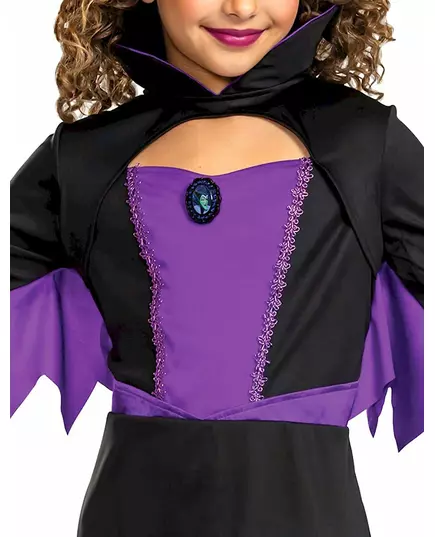 Maléfique™ klassisk maskeraddräkt flicka, Storlek: 5-6 år (109 - 126 cm), image 3