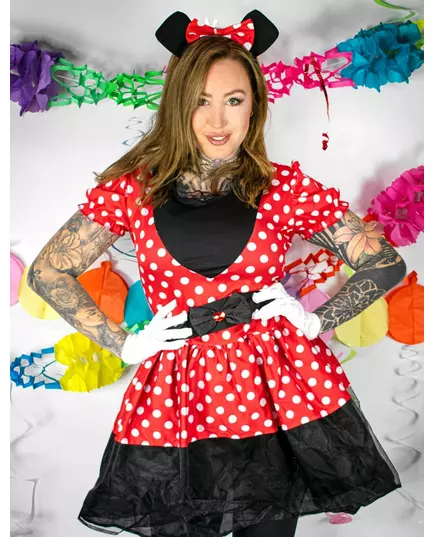 Miss Mouse-maskeraddräkt dam, Storlek: Medium, image 4