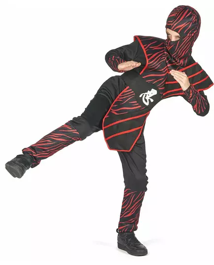 Röd fawnfärgad ninjamaskeraddräkt pojke, Storlek: 7-9 år (120-130 cm), image 4