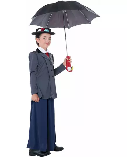 Lyxig engelsk barnsköterskemaskeraddräkt flicka, Storlek: 8-10 år (140 cm), image 4