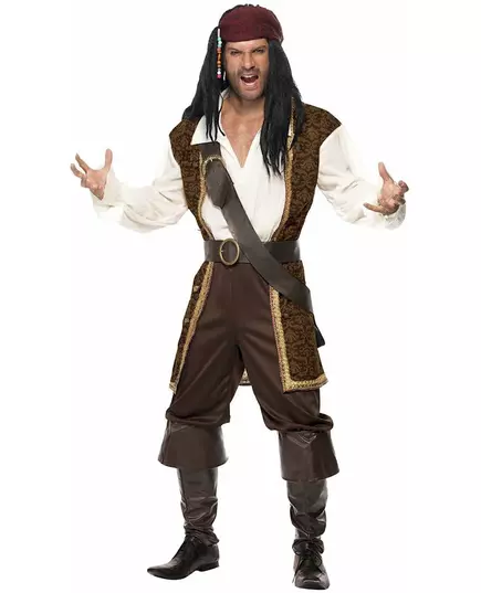 Brun piratmaskeraddräkt herr, Storlek: Large, image 4