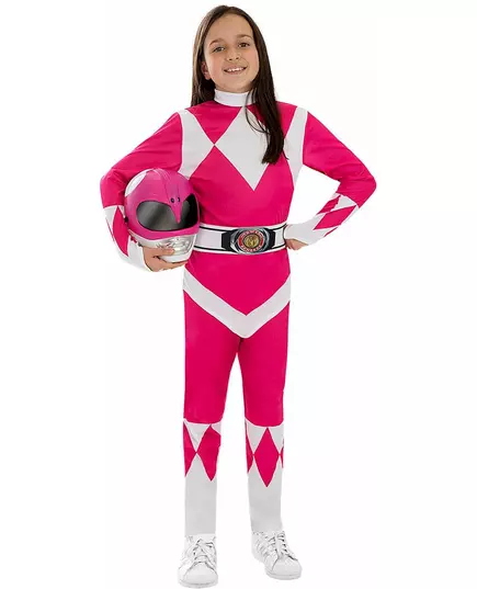 Power Ranger™-maskeraddräkt rosa barn, Storlek: 7-9 år, image 3