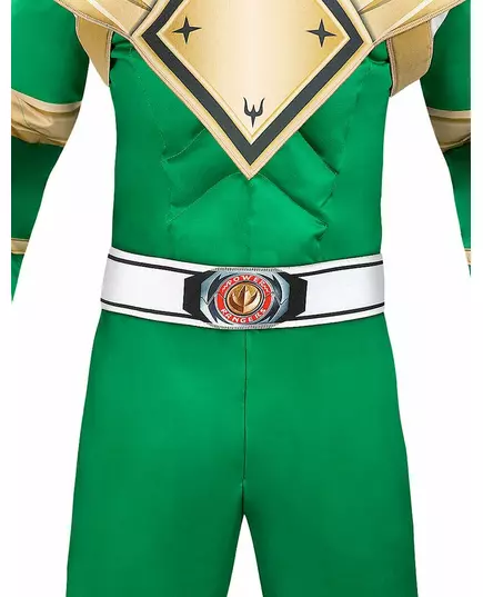 Power Ranger™ grön maskeraddräkt vuxen, Storlek: X-Large, image 3