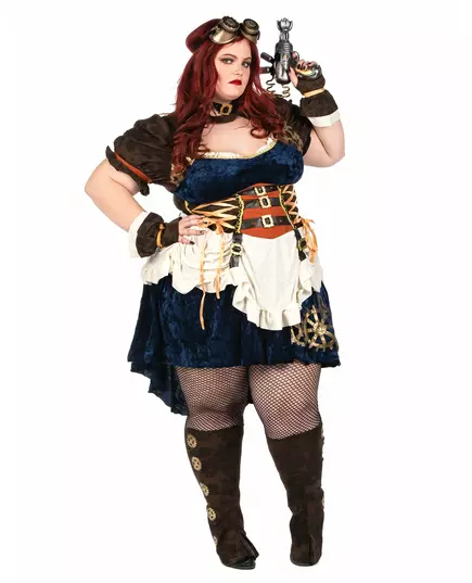 Retro-futuristisk steampunkmaskeraddräkt dam, Storlek: Medium (40/42), image 4
