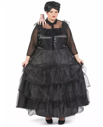 Gotisk balklänningsmaskeraddräkt dam plus size, Storlek: XX-Large, image 3