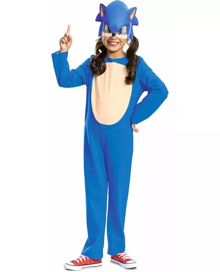 Enkel maskeraddräkt Sonic™ barn, Storlek: 5-6 år (109 - 126 cm), image 4