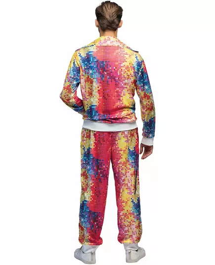 Färgglad discoträningsdräktsmaskeraddräkt herr, Storlek: X-Large (54/56), image 3