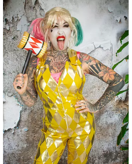 Gyllene hängselbyxor Harley Quinn Birds of Prey™ dam, Storlek: X-Small, image 4