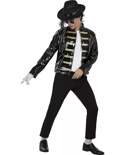 Svart jacka Michael Jackson™ vuxen, Storlek: Medium/Large, image 3