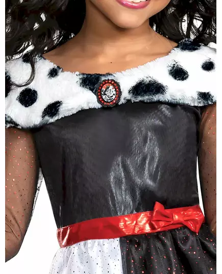 Klassisk maskeraddräkt Cruella™ flicka, Storlek: 5-6 år (109 - 126 cm), image 4