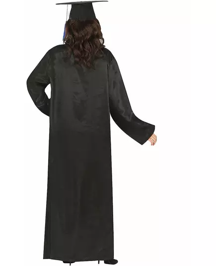Blå och svart examensmaskeraddräkt vuxen, Storlek: Medium (48-50), image 4