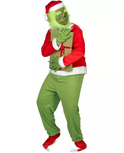 Grön grinigt monster-maskeraddräkt vuxen, Storlek: X-Large/XX-Large, image 4