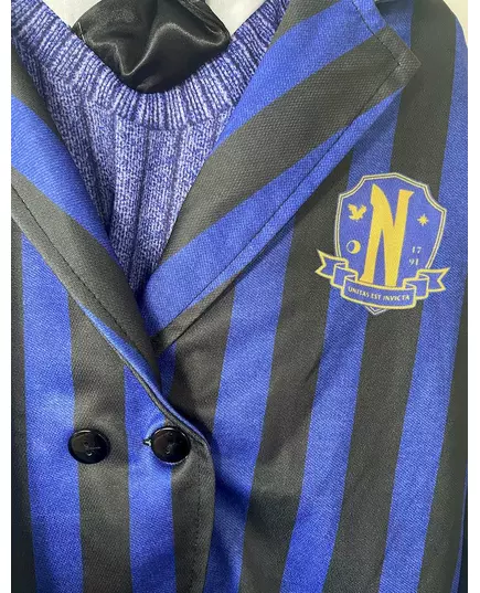 Enid skoluniform-maskeraddräkt – Wednesday™ vuxen, Storlek: Medium, image 4