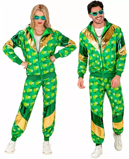Träningsdräkt med klöver Saint Patrick vuxen, Storlek: Medium, image 4
