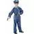 Blå polis-maskeraddräkt barn, Storlek: 4-6 år (110-120 cm)