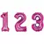 Aluminiumfolieballong siffra fuchsia 86 cm, Storlek: 3