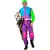 Fluorescerande snowboardmaskeraddräkt stora storlekar vuxen, Storlek: XX-Large