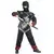 Maskeraddräkt ninja med silverdrake pojke, Storlek: 7-9 år (120-130 cm)