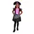 Rosa och svart piratmaskeraddräkt flicka, Storlek: 7-9 år (120-130 cm)