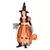 Orange häxmaskeraddräkt flicka Halloween, Storlek: 3-4 år(92-104 cm)